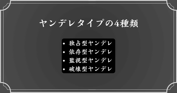ヤンデレの種類